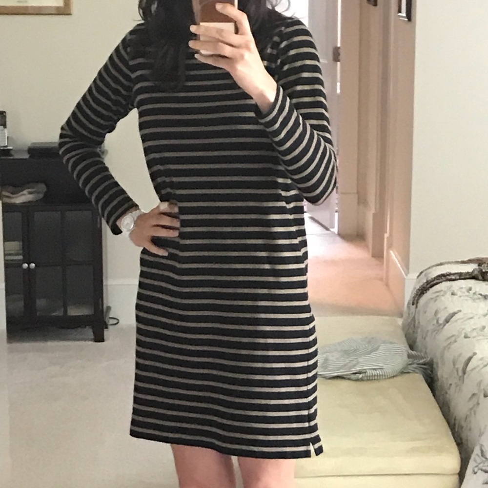 Muji long sleeve striped dress